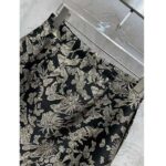 Dior Women CD Mid-Length Flared Skirt Black Technical Jacquard Gold-Tone Allover Butterfly Motif - immagine 5