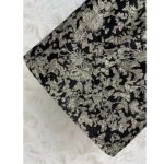 Dior Women CD Mid-Length Flared Skirt Black Technical Jacquard Gold-Tone Allover Butterfly Motif - immagine 8