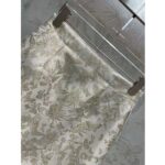 Dior Women CD Mid-Length Flared Skirt White Technical Jacquard Gold-Tone Allover Butterfly Motif - immagine 6