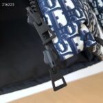 Dior Men CD Reversible Long Puffer Jacket Blue Ecru Dior Oblique Quilted Technical Taffeta - Image 9