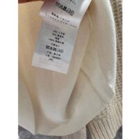 Dior Women CD Short-Sleeved Sweater Ecru Cashmere Silk Knit (2)
