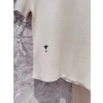 Dior Men CD Short-Sleeved Sweater Ecru Cashmere Silk Knit - Image 8