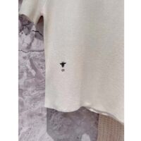 Dior Women CD Short-Sleeved Sweater Ecru Cashmere Silk Knit (2)