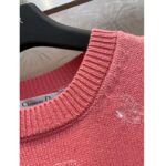 Dior Women CD Short-Sleeved Sweater Pink Wool Cashmere Knit Gradient Butterflies Motif - immagine 10