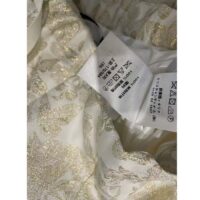 Dior Women CD Skort White Technical Fabric Gold-Tone Allover Butterfly Motif (12)