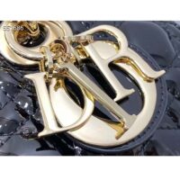 Dior Women CD Small Lady D-Joy Bag Black Patent Cannage Calfskin (3)