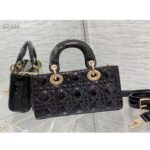 Dior Women CD Small Lady D-Joy Bag Black Patent Cannage Calfskin - Image 4