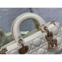 Dior Women CD Small Lady D-Joy Bag Latte Patent Cannage Calfskin (6)