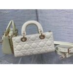 Dior Women CD Small Lady D-Joy Bag Latte Patent Cannage Calfskin - Image 4
