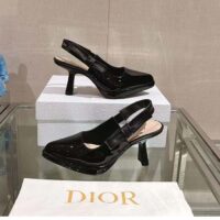 Dior Women CD Sweet-D Slingback Pump Black Patent Calfskin Shiny Calfskin (1)