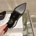 Dior Women CD Sweet-D Slingback Pump Black Patent Calfskin Shiny Calfskin - Image 10