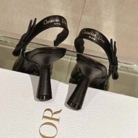 Dior Women CD Sweet-D Slingback Pump Black Patent Calfskin Shiny Calfskin (1)