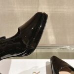 Dior Women CD Sweet-D Slingback Pump Black Patent Calfskin Shiny Calfskin - Image 9