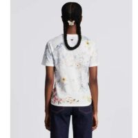 Dior Women CD T-Shirt White Cotton Jersey Multicolor Tarot L’Étoile Motif (4)