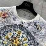 Dior Women CD T-Shirt White Cotton Jersey Multicolor Tarot L'Étoile Motif - immagine 6