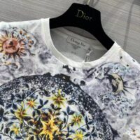 Dior Women CD T-Shirt White Cotton Jersey Multicolor Tarot L’Étoile Motif (4)