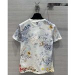 Dior Women CD T-Shirt White Cotton Jersey Multicolor Tarot L'Étoile Motif - immagine 3