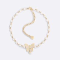 Dior Women Métamorphose Choker Gold-Finish Metal and White Resin Pearls (1)