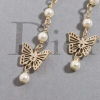 Dior Women Métamorphose Earrings Gold-Finish Metal and White Resin Pearls (1)