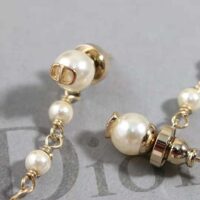 Dior Women Métamorphose Earrings Gold-Finish Metal and White Resin Pearls (1)