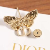 Dior Women Métamorphose Earrings Matte Gold-Finish Metal with White Resin Pearl (1)