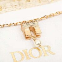 Dior Women Plan De Paris Bracelet Gold-Finish Metal and White Resin Pearls (1)