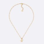 Dior Women Star Necklace Gold-Finish Metal with a White Resin Pearl and Mirror