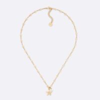 Dior Women Star Necklace Gold-Finish Metal with a White Resin Pearl and Mirror