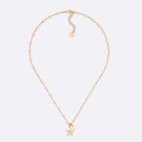 Dior Women Star Necklace Gold-Finish Metal with a White Resin Pearl and Mirror (1)