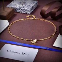 Dior Women Star Necklace Gold-Finish Metal with a White Resin Pearl and Mirror (1)