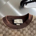 Gucci GG Men Cotton Jersey Sweatshirt GG Canvas Yoke Crewneck Dropped Shoulder Batwing Sleeves - immagine 7