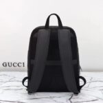 Gucci GG Unisex Large Jumbo GG Backpack Black Leather Cotton Linen Lining Padded Mesh Back - Imagen 4