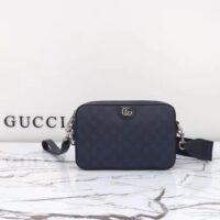 Gucci GG Unisex Ophidia GG Crossbody Bag Blue Black GG Supreme Canvas Double G (6)