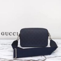 Gucci GG Unisex Ophidia GG Crossbody Bag Blue Black GG Supreme Canvas Double G (6)