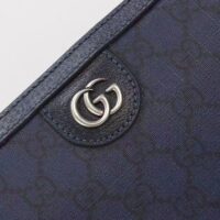 Gucci GG Unisex Ophidia GG Crossbody Bag Blue Black GG Supreme Canvas Double G (6)
