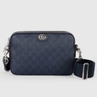 Gucci GG Unisex Ophidia GG Crossbody Bag Blue Black GG Supreme Canvas Double G