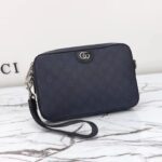Gucci GG Unisex Ophidia GG Crossbody Bag Blue Black GG Supreme Canvas Double G - Image 2