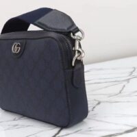 Gucci GG Unisex Ophidia GG Crossbody Bag Blue Black GG Supreme Canvas Double G (6)