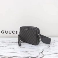 Gucci GG Unisex Ophidia GG Crossbody Bag Grey Black GG Supreme Canvas Double G (9)