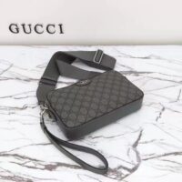 Gucci GG Unisex Ophidia GG Crossbody Bag Grey Black GG Supreme Canvas Double G (9)