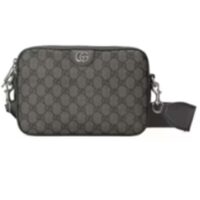 Gucci GG Unisex Ophidia GG Crossbody Bag Grey Black GG Supreme Canvas Double G (9)