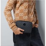 Gucci GG Unisex Ophidia GG Crossbody Bag Interlocking G Black GG Supreme Canvas Zip Closure - Image 12