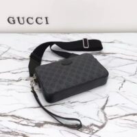 Gucci GG Unisex Ophidia GG Crossbody Bag Interlocking G Black GG Supreme Canvas Zip Closure (5)