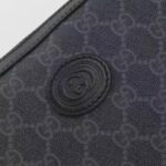 Gucci GG Unisex Ophidia GG Crossbody Bag Interlocking G Black GG Supreme Canvas Zip Closure - Image 7