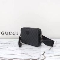 Gucci GG Unisex Ophidia GG Crossbody Bag Interlocking G Black GG Supreme Canvas Zip Closure (5)