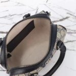 Gucci GG Unisex Ophidia GG Mini Top Handle Bag Beige Blue GG Supreme Canvas Leather - Image 8