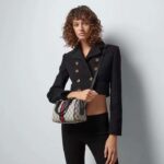 Gucci GG Unisex Ophidia GG Mini Top Handle Bag Beige Blue GG Supreme Canvas Leather - Image 12