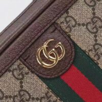 Gucci GG Unisex Ophidia GG Mini Top Handle Bag Beige Ebony GG Supreme Canvas (7)