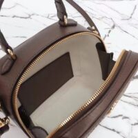 Gucci GG Unisex Ophidia GG Mini Top Handle Bag Beige Ebony GG Supreme Canvas (7)