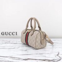 Gucci GG Unisex Ophidia GG Mini Top Handle Bag Beige White GG Supreme Canvas (1)